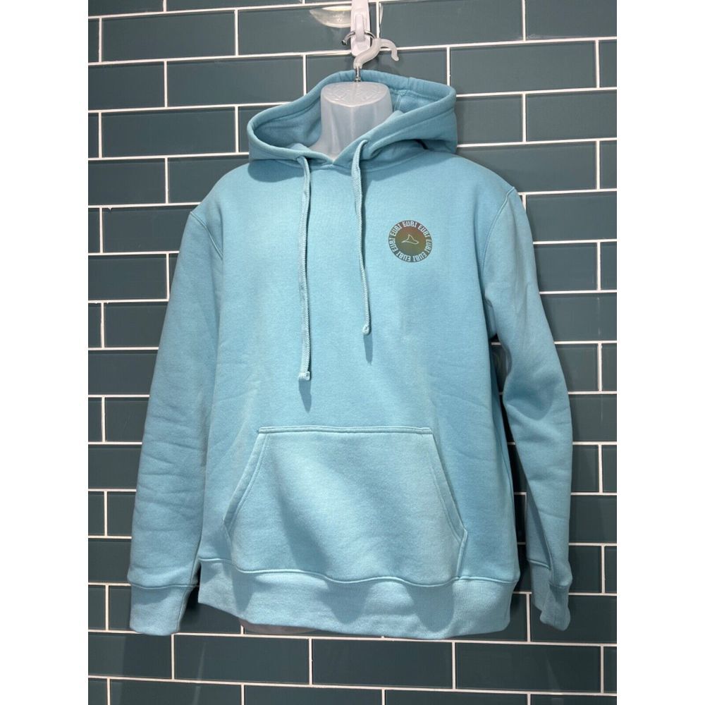 MENS EUBI LIGHT BLUE PULLOVER‎ HOODIE HOODED LOGO PULLOVER SWEATSHIRT LARGE